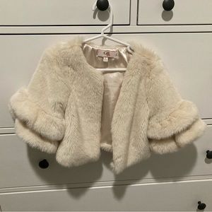 Gianni Bini Faux Fur Girls Shrug